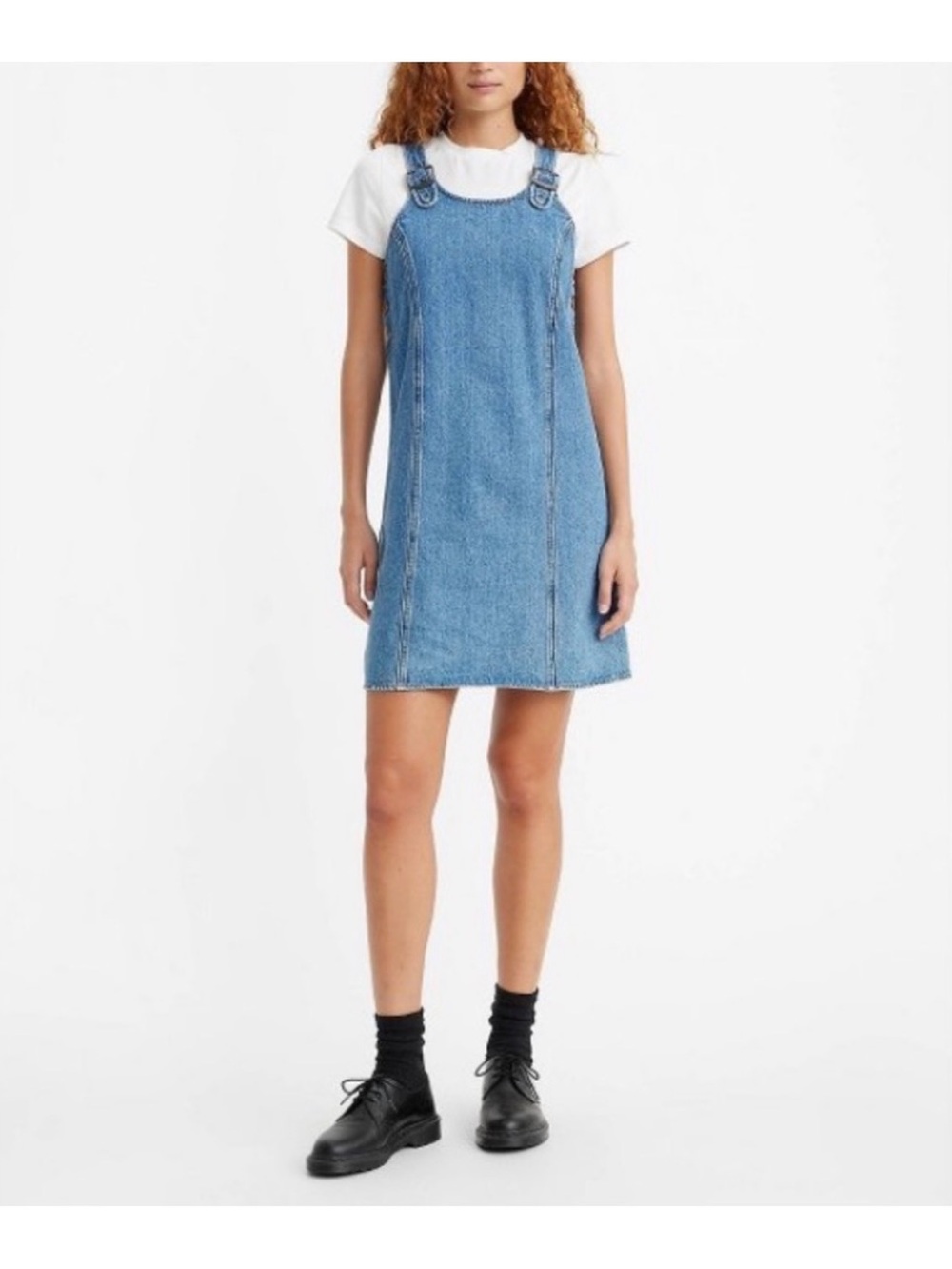 Levi's Light Blue Denim Pinafore Dress